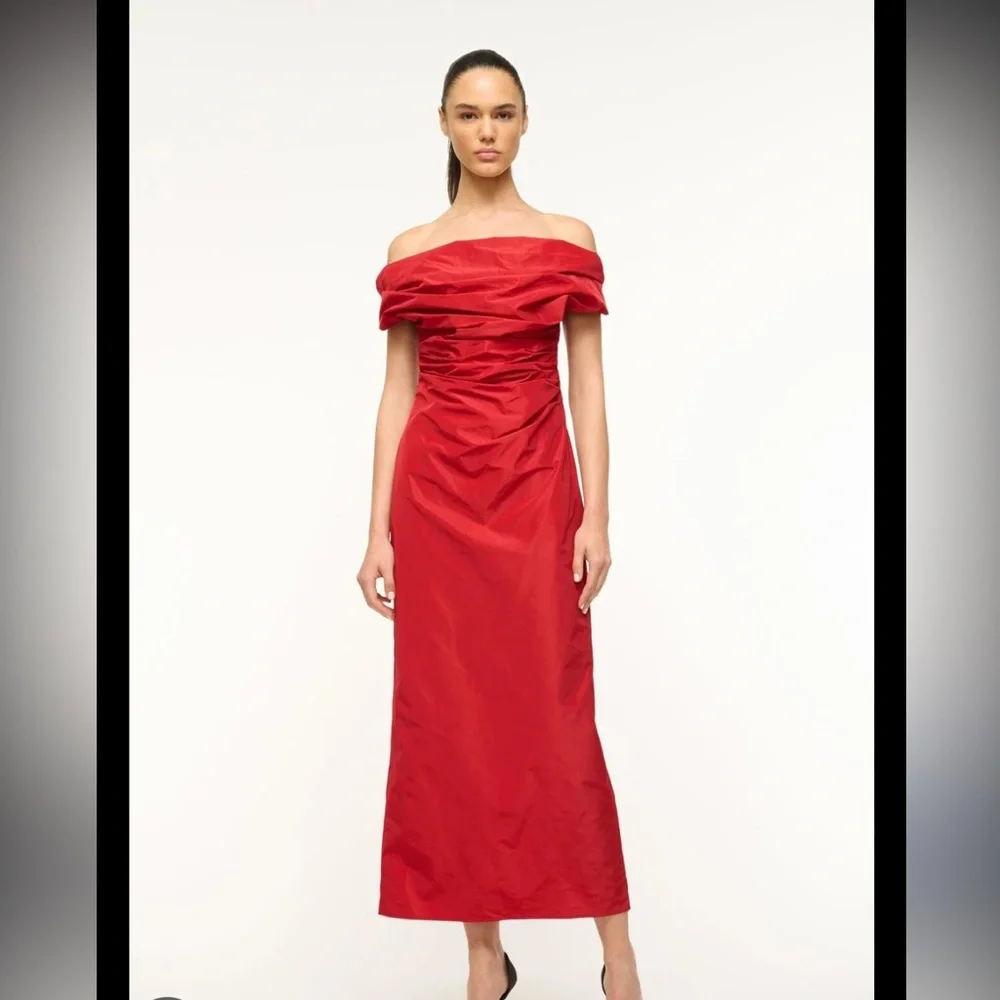 Staud Andrea Red Evening Dress - Picture 1 of 4